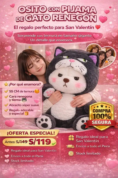 𝐎𝐬𝐢𝐭𝐨 𝐃𝐢𝐬𝐟𝐫𝐚𝐳𝐚𝐝𝐨 𝐝𝐞 𝐠𝐚𝐭𝐨 𝐫𝐞𝐧𝐞𝐠𝐨𝐧 𝟱𝟱 𝗖𝗠 😼🧸